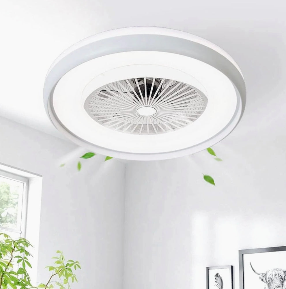 Plafoniera LED Ventilatore 62W - 6 Velocità, Regolazione Luce, Telecomando e App - ambraled