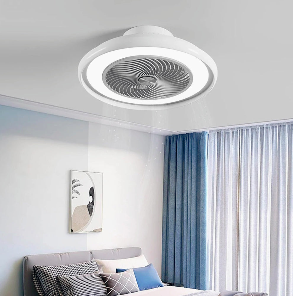 Plafoniera LED Ventilatore 62W - 6 Velocità, Regolazione Luce, Telecomando e App - ambraled