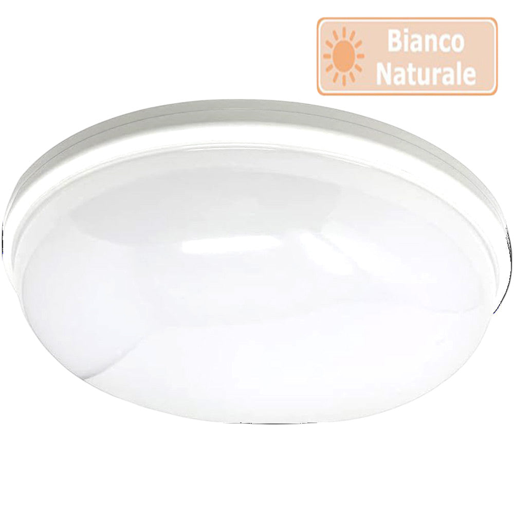 Plafoniera da soffitto a led 24 watt luce fredda calda naturale IP65 - ambraled