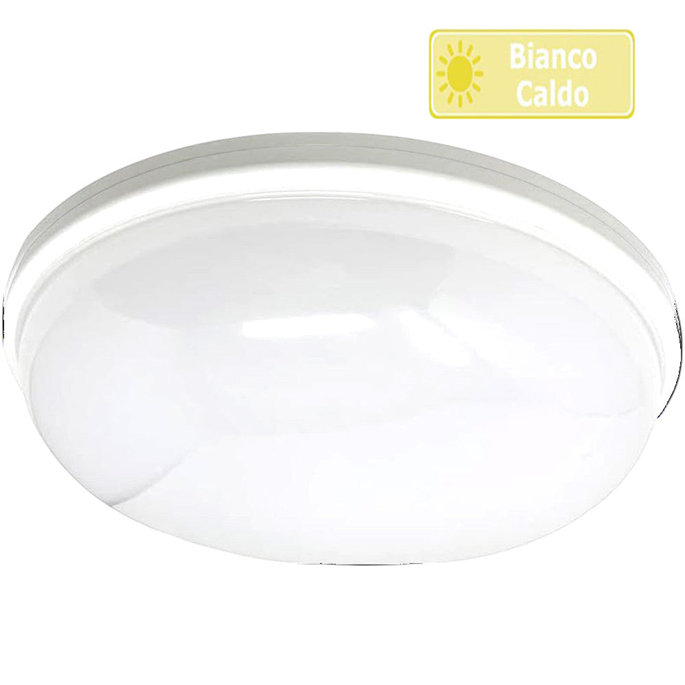 Plafoniera da soffitto a led 24 watt luce fredda calda naturale IP65 - ambraled