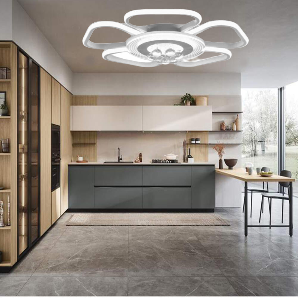 Plafoniera LED a Fiore 50W con Petali - Luce Regolabile (Fredda/Calda/Naturale) - ambraled