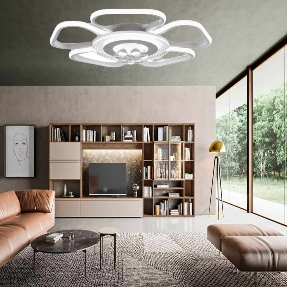 Plafoniera LED a Fiore 50W con Petali - Luce Regolabile (Fredda/Calda/Naturale) - ambraled