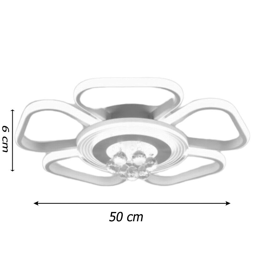 Plafoniera LED a Fiore 50W con Petali - Luce Regolabile (Fredda/Calda/Naturale) - ambraled