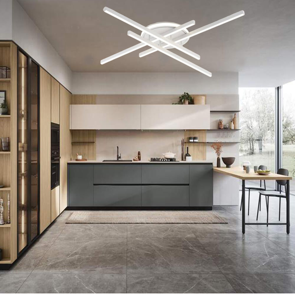 Plafoniera LED bianca moderna 45W con regolazione luce (fredda/naturale/calda) - ambraled