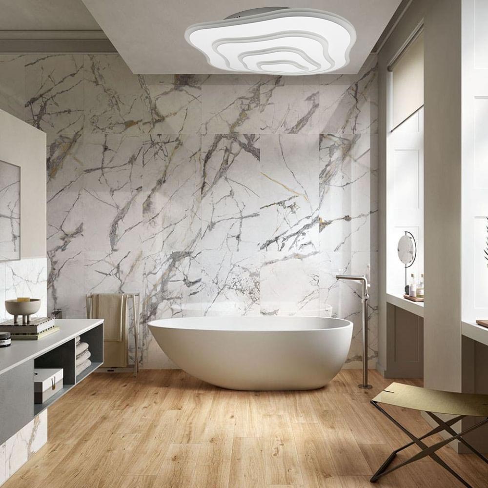 Plafoniera LED effetto ondulato 59W con regolazione luce (fredda/naturale/calda) - ambraled