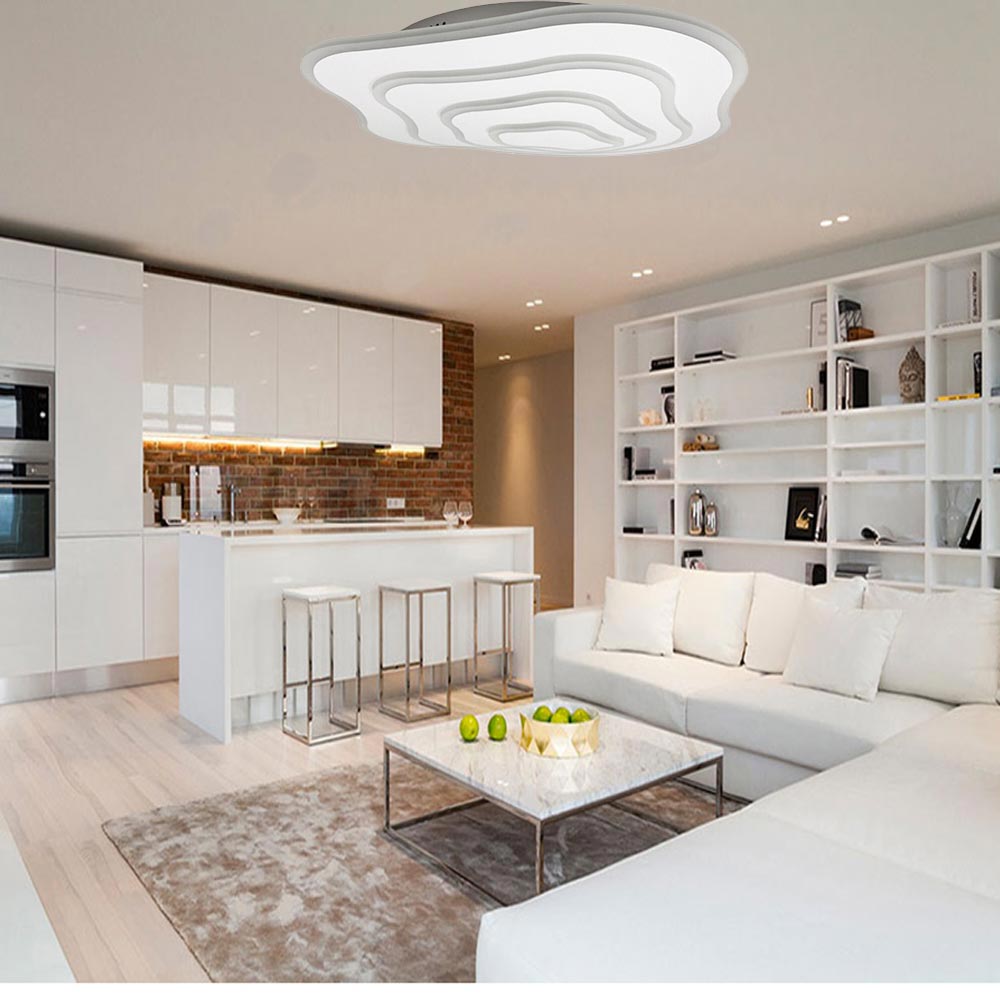 Plafoniera LED effetto ondulato 59W con regolazione luce (fredda/naturale/calda) - ambraled