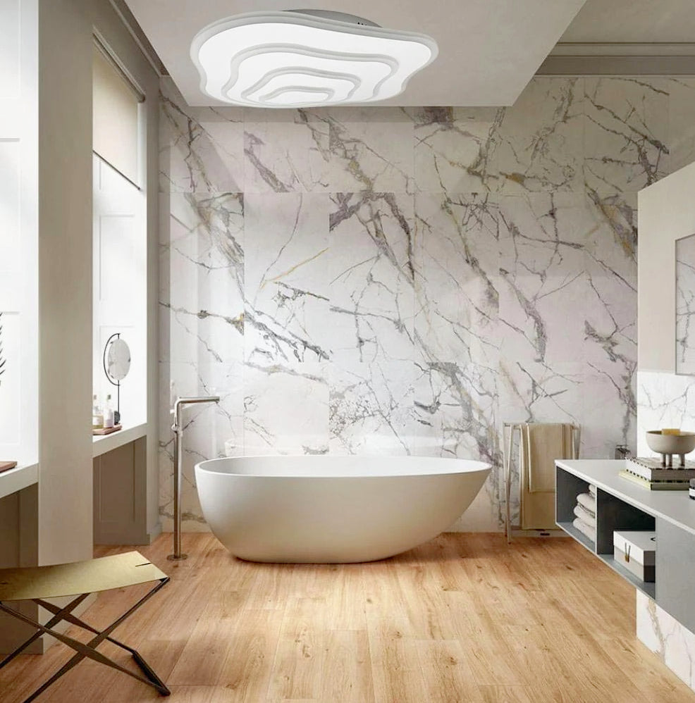 Plafoniera LED effetto ondulato 59W con regolazione luce (fredda/naturale/calda) - ambraled