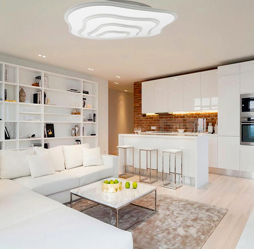 Plafoniera LED effetto ondulato 59W con regolazione luce (fredda/naturale/calda) - ambraled