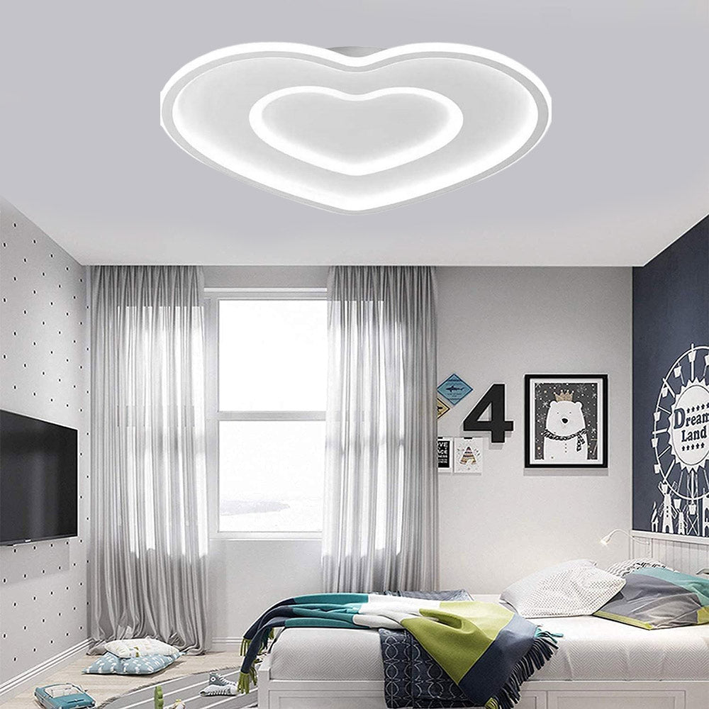 Plafoniera LED moderna a forma di cuore 63W con regolazione luce (fredda/calda/naturale) - ambraled