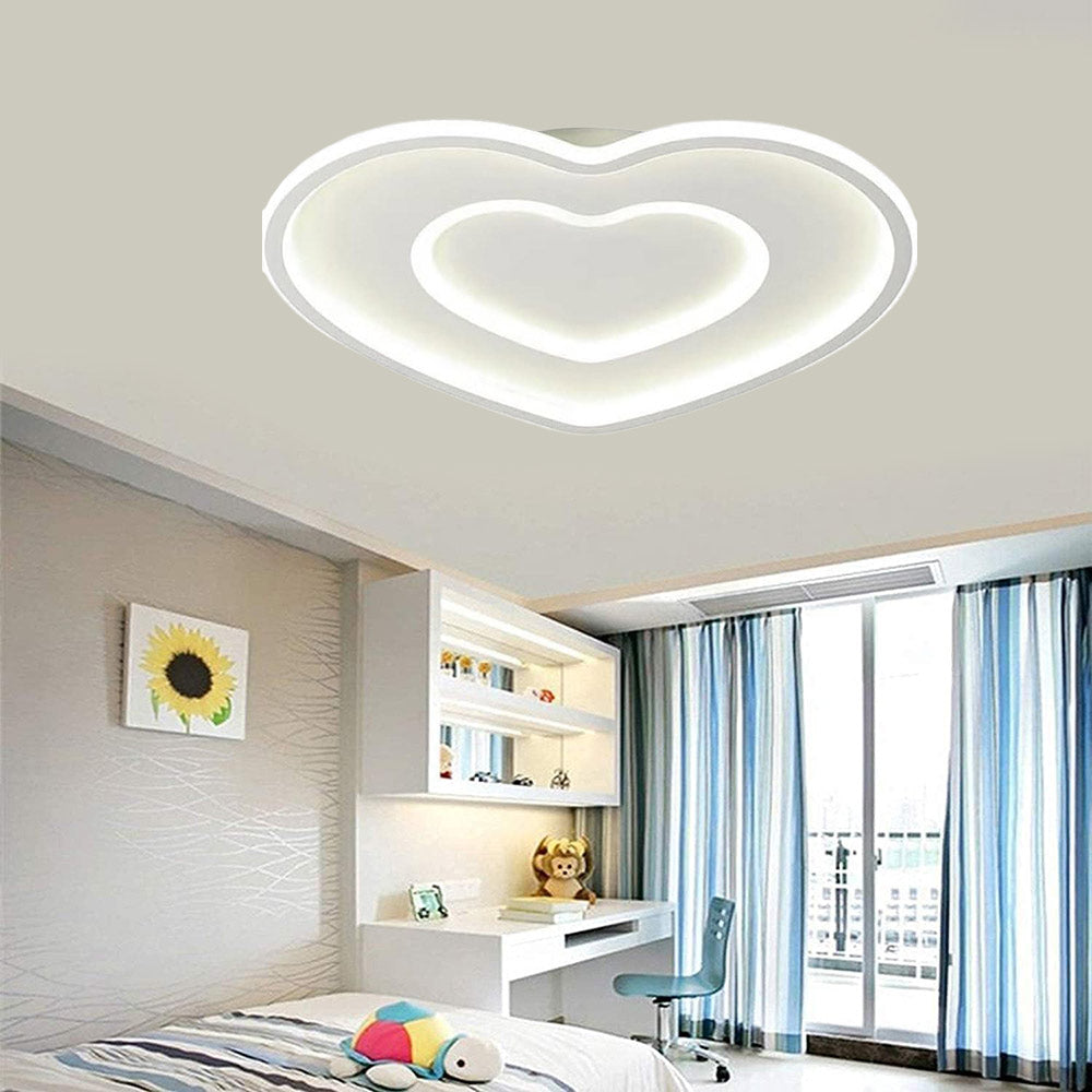 Plafoniera LED moderna a forma di cuore 63W con regolazione luce (fredda/calda/naturale) - ambraled