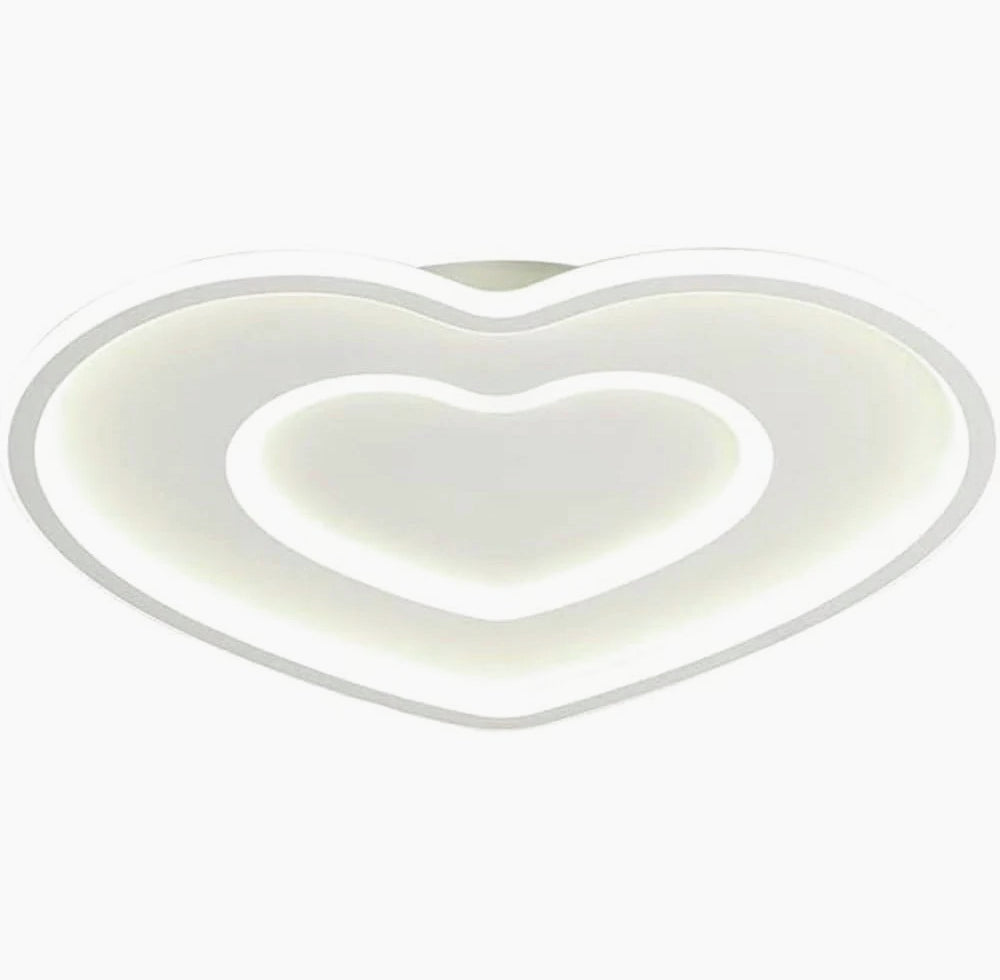 Plafoniera LED moderna a forma di cuore 63W con regolazione luce (fredda/calda/naturale) - ambraled