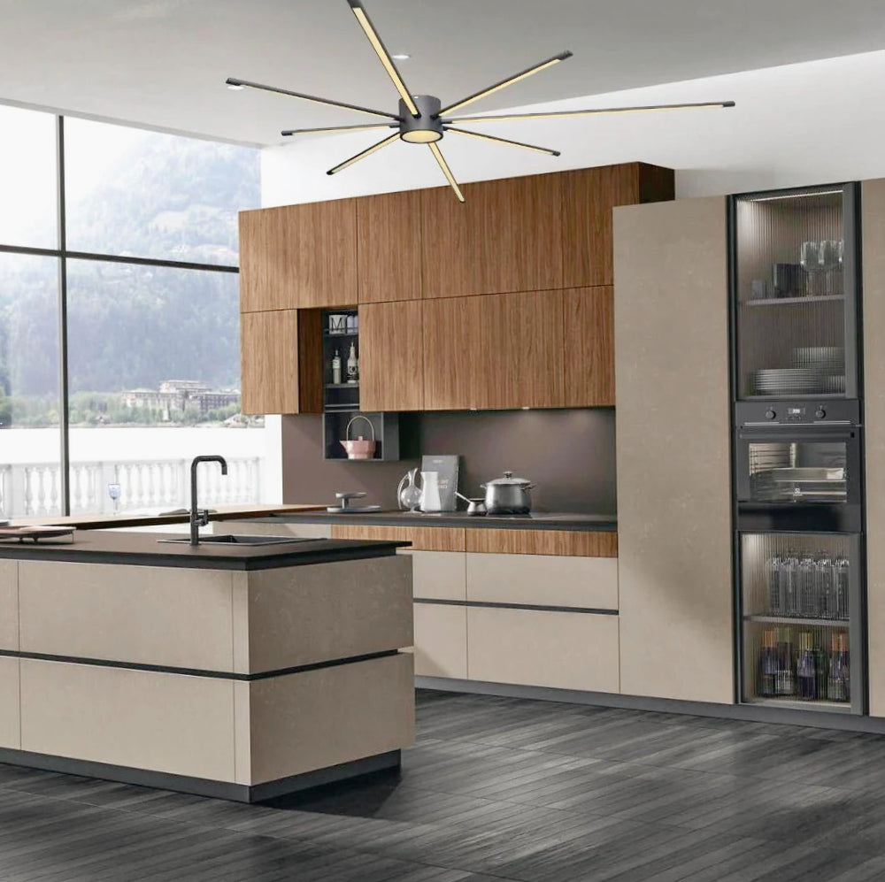 Plafoniera LED moderna nera 43W - Regolazione luce 6500K/4000K/3000K - ambraled