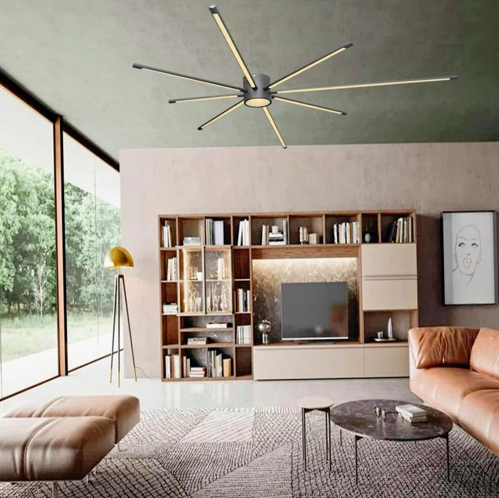 Plafoniera LED moderna nera 43W - Regolazione luce 6500K/4000K/3000K - ambraled