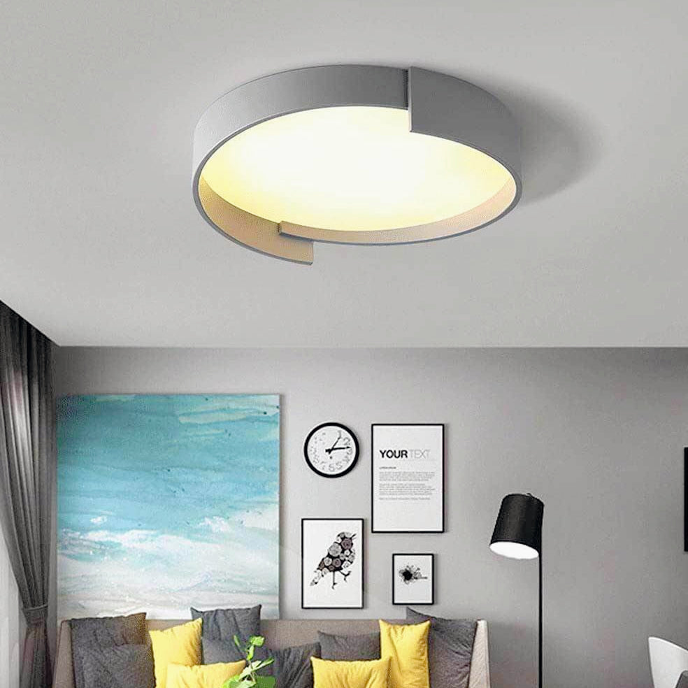 Plafoniera LED rotonda grigia 46W con regolazione luce (fredda/calda/naturale) - ambraled