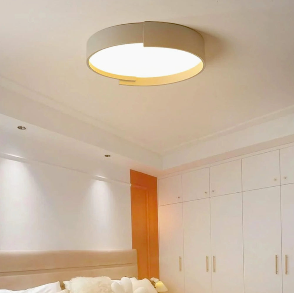 Plafoniera LED rotonda grigia 46W con regolazione luce (fredda/calda/naturale) - ambraled