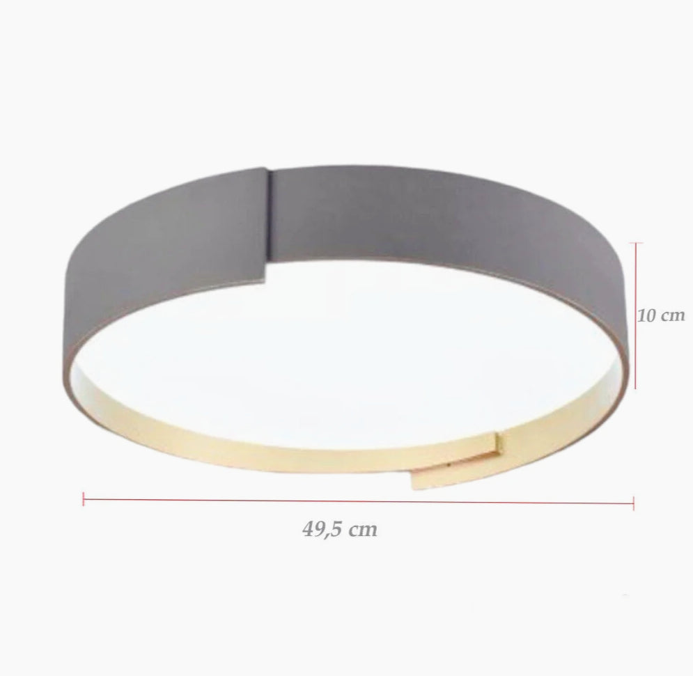 Plafoniera LED rotonda grigia 46W con regolazione luce (fredda/calda/naturale) - ambraled