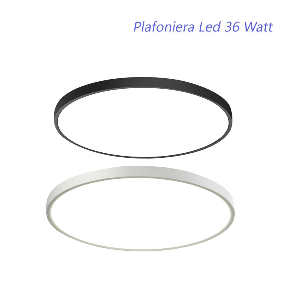 Plafoniera LED ultra sottile 36W con tecnologia CCT - Regolazione luce da 6500K (fredda) a 2700K (calda) - ambraled