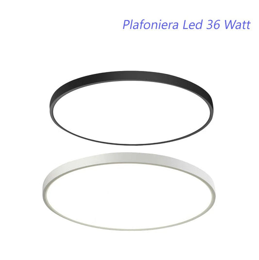 Plafoniera LED ultra sottile 36W con tecnologia CCT - Regolazione luce da 6500K (fredda) a 2700K (calda) - ambraled