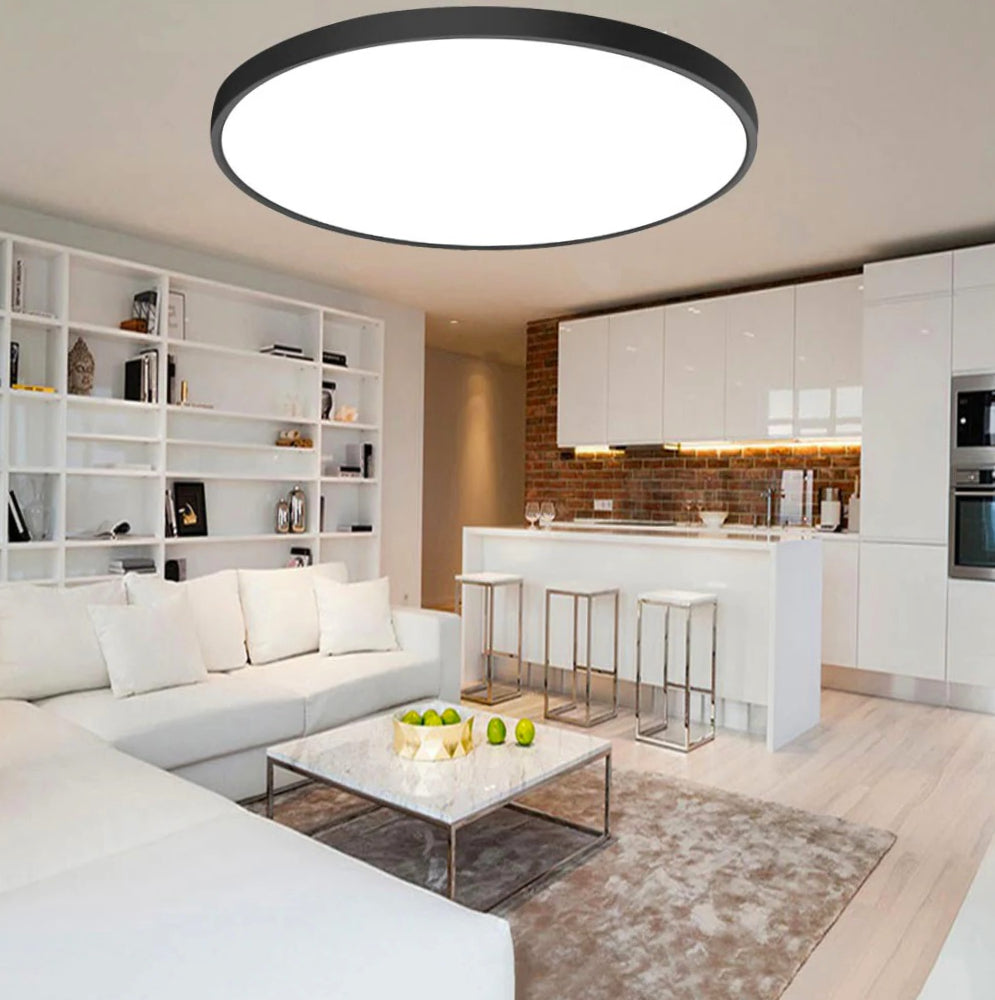 Plafoniera LED ultra sottile 36W con tecnologia CCT - Regolazione luce da 6500K (fredda) a 2700K (calda) - ambraled
