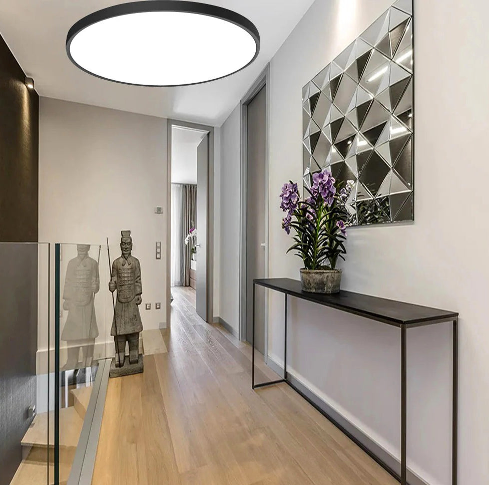 Plafoniera LED ultra sottile 36W con tecnologia CCT - Regolazione luce da 6500K (fredda) a 2700K (calda) - ambraled