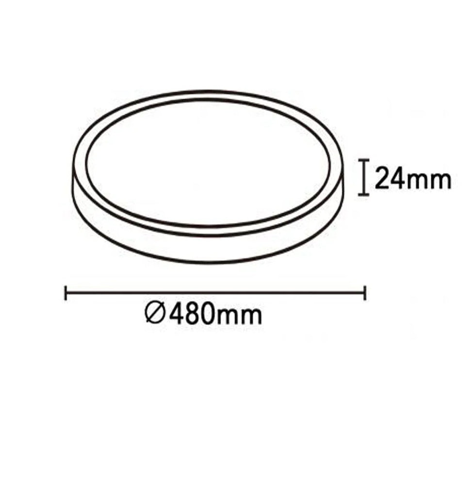 Plafoniera LED ultra sottile 36W con tecnologia CCT - Regolazione luce da 6500K (fredda) a 2700K (calda) - ambraled