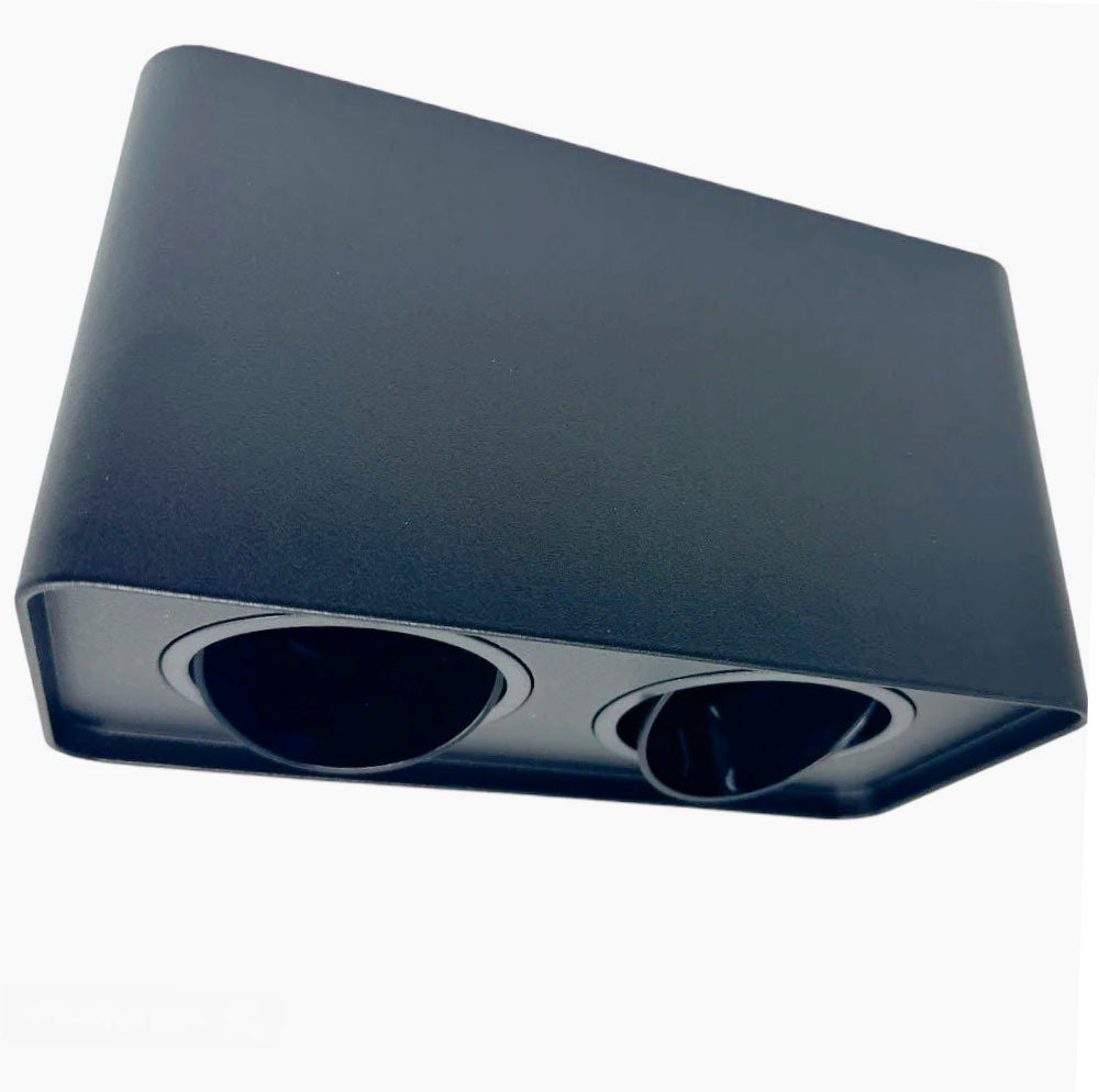 Portafaretto doppio esterno orientabile – Mini plafoniera per illuminazione esterna - ambraled