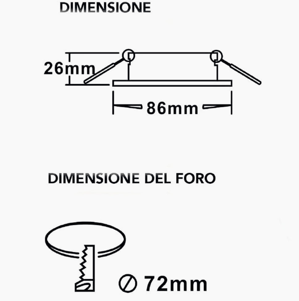 Incasso faretto tondo – orientabile decorato con brillantini - ambraled