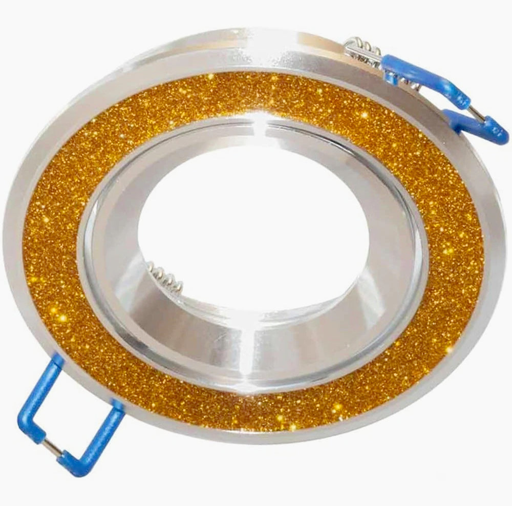 Incasso faretto tondo – orientabile decorato con brillantini - ambraled