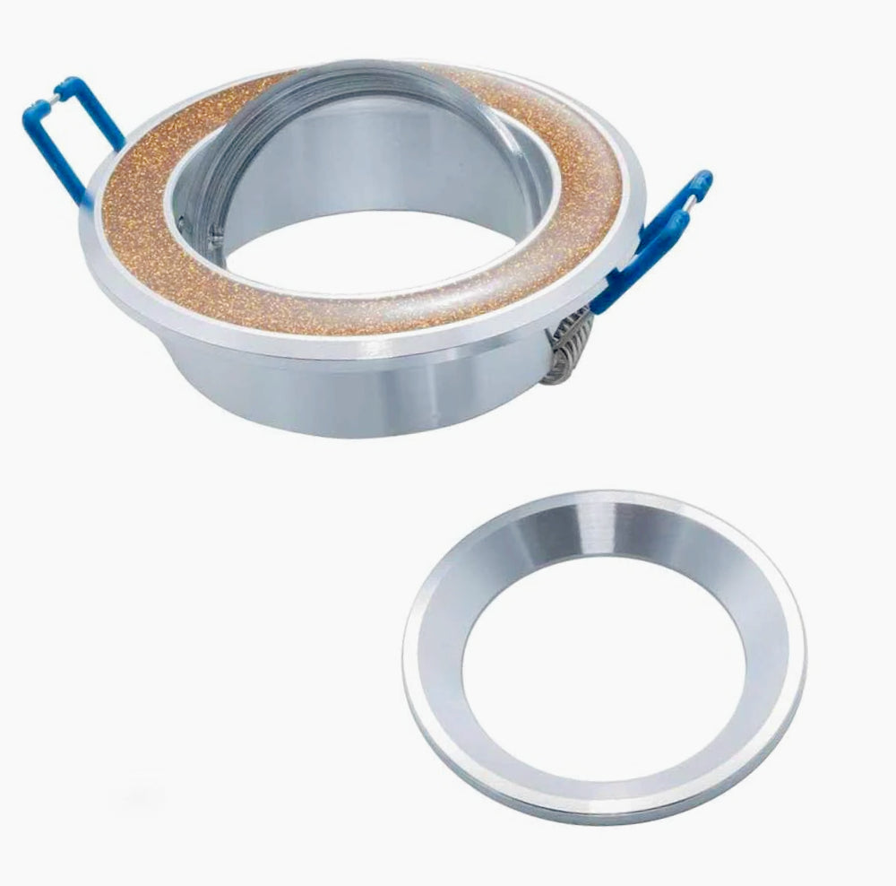 Incasso faretto tondo – orientabile decorato con brillantini - ambraled