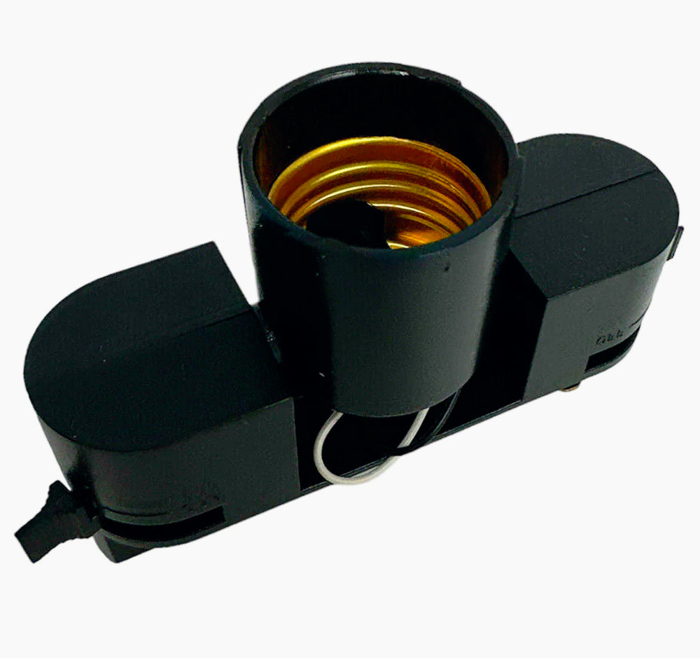 Portalampada per binario monofase E27 adattatore per lampadine pista - ambraled