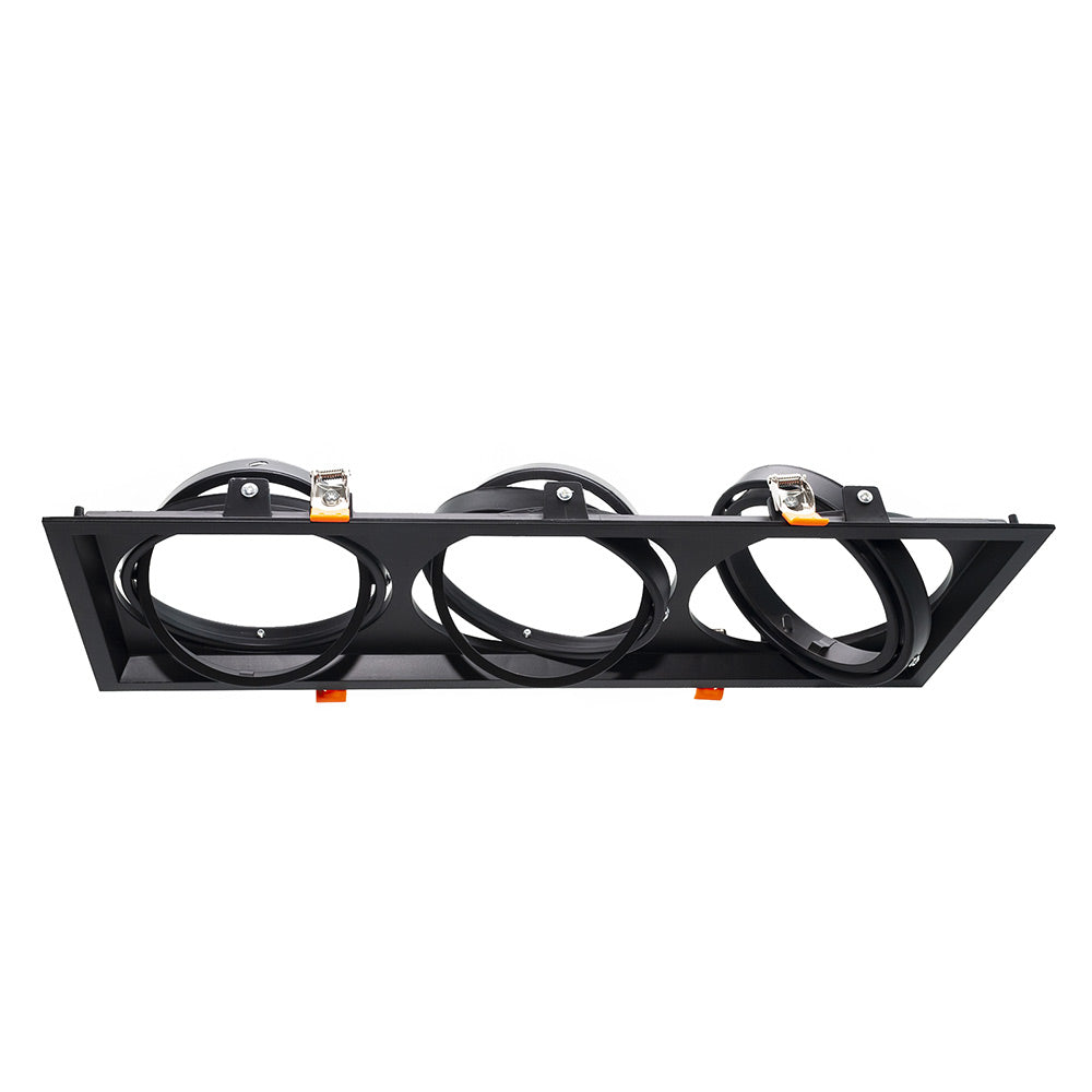 Portafaretto incasso – Orientabile per faretto AR111, disponibile in versioni con 1, 2 o 3 diffusori - ambraled