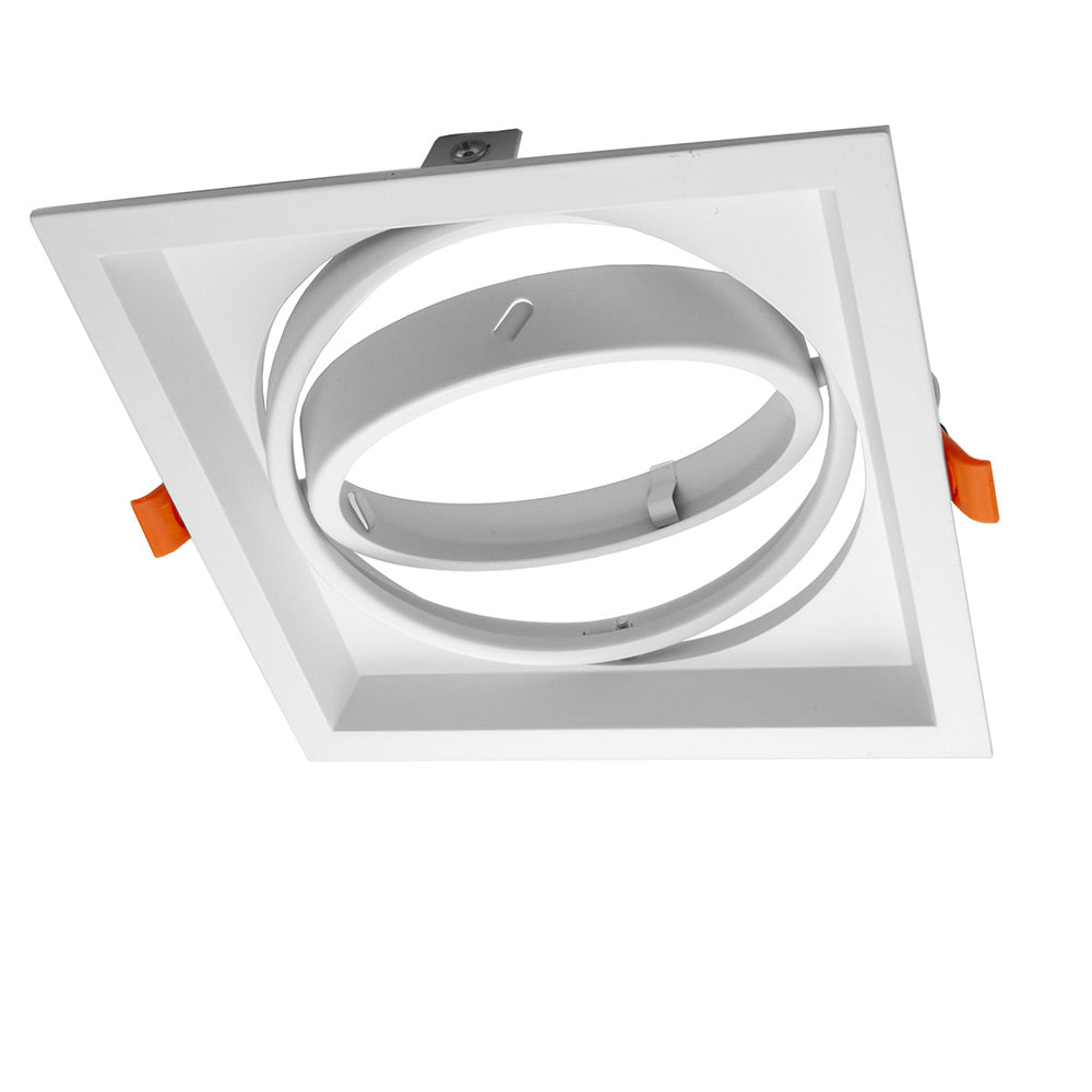 Portafaretto incasso – Orientabile per faretto AR111, disponibile in versioni con 1, 2 o 3 diffusori - ambraled