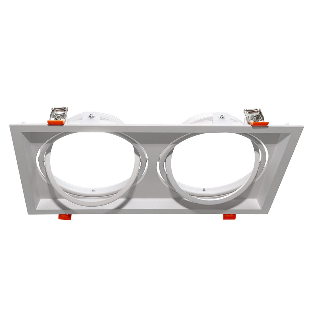 Portafaretto incasso – Orientabile per faretto AR111, disponibile in versioni con 1, 2 o 3 diffusori - ambraled