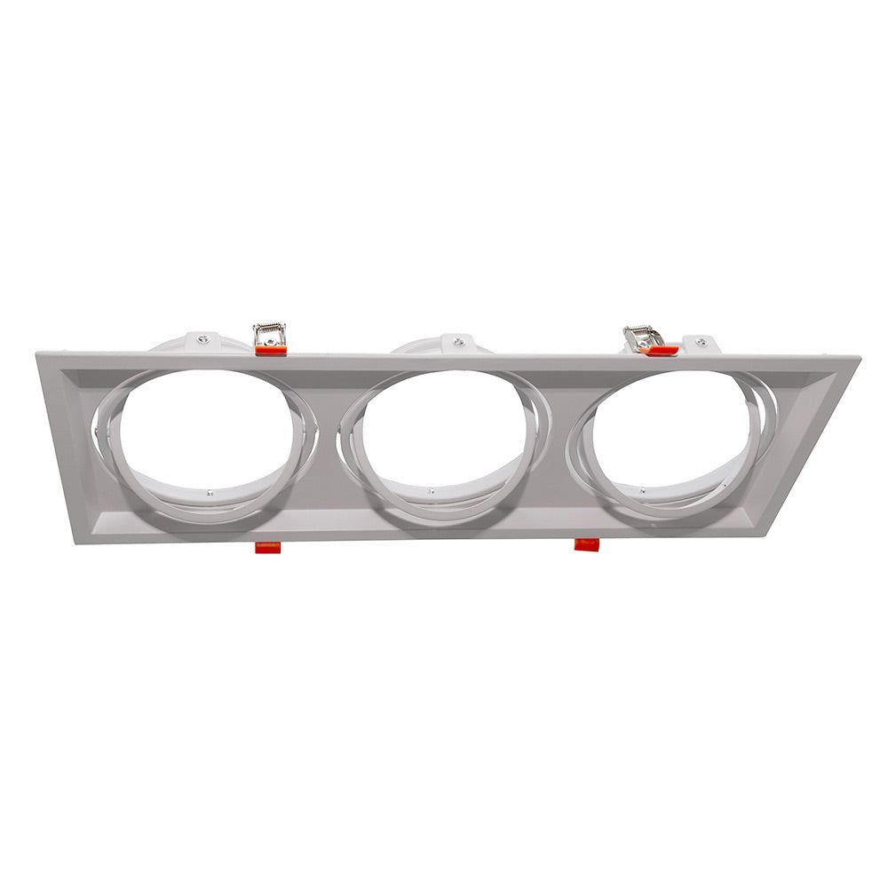 Portafaretto incasso – Orientabile per faretto AR111, disponibile in versioni con 1, 2 o 3 diffusori - ambraled
