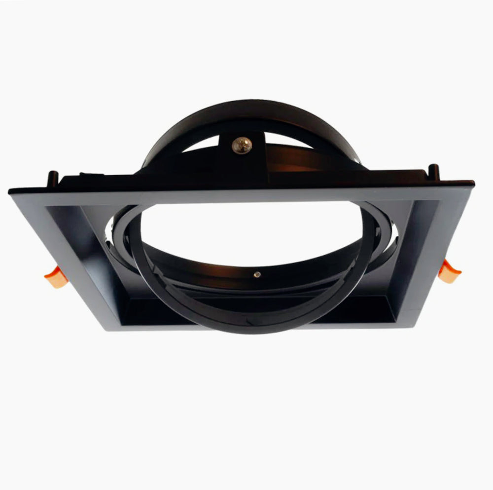 Portafaretto incasso – Orientabile per faretto AR111, disponibile in versioni con 1, 2 o 3 diffusori - ambraled