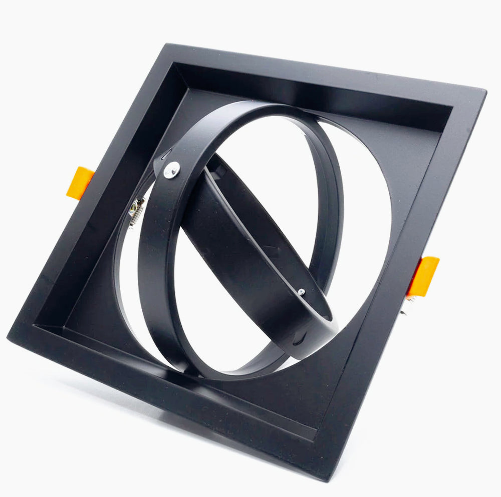 Portafaretto incasso – Orientabile per faretto AR111, disponibile in versioni con 1, 2 o 3 diffusori - ambraled