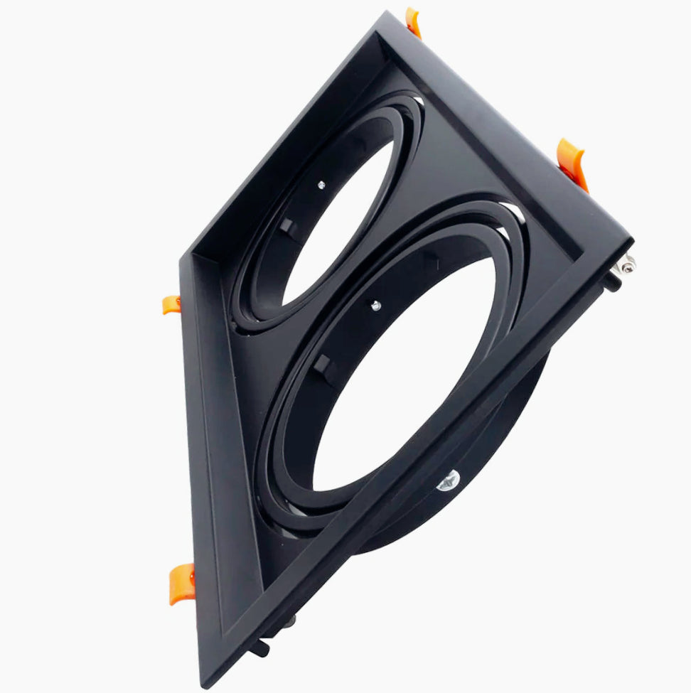 Portafaretto incasso – Orientabile per faretto AR111, disponibile in versioni con 1, 2 o 3 diffusori - ambraled