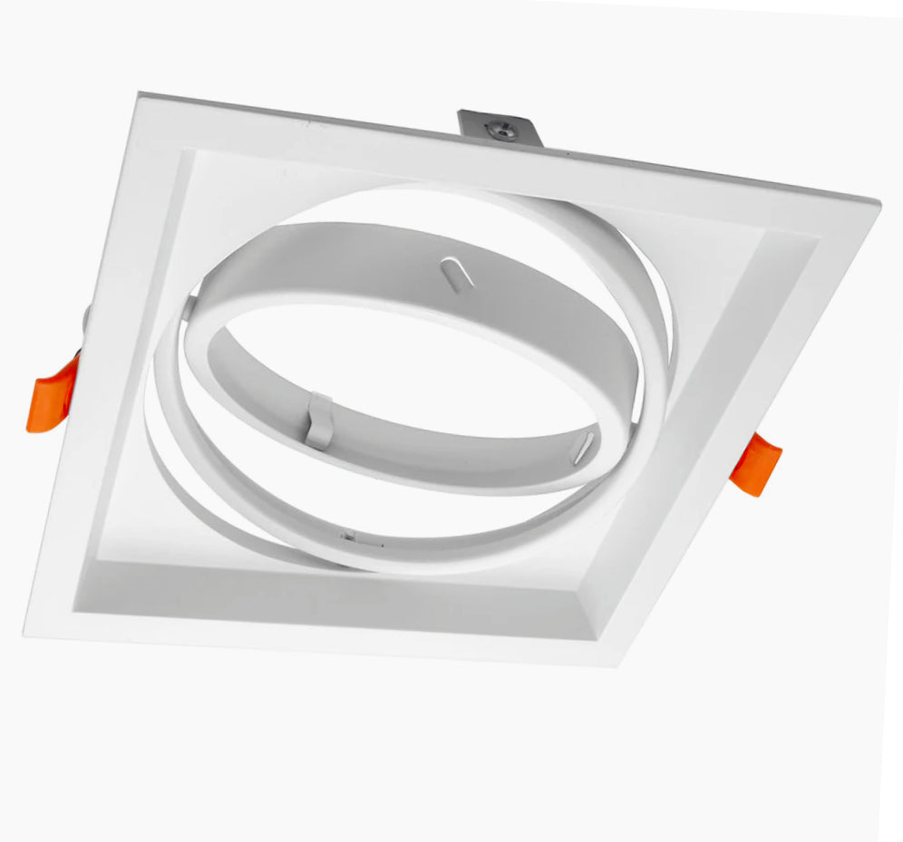 Portafaretto incasso – Orientabile per faretto AR111, disponibile in versioni con 1, 2 o 3 diffusori - ambraled