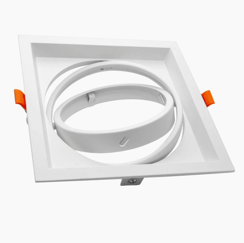 Portafaretto incasso – Orientabile per faretto AR111, disponibile in versioni con 1, 2 o 3 diffusori - ambraled