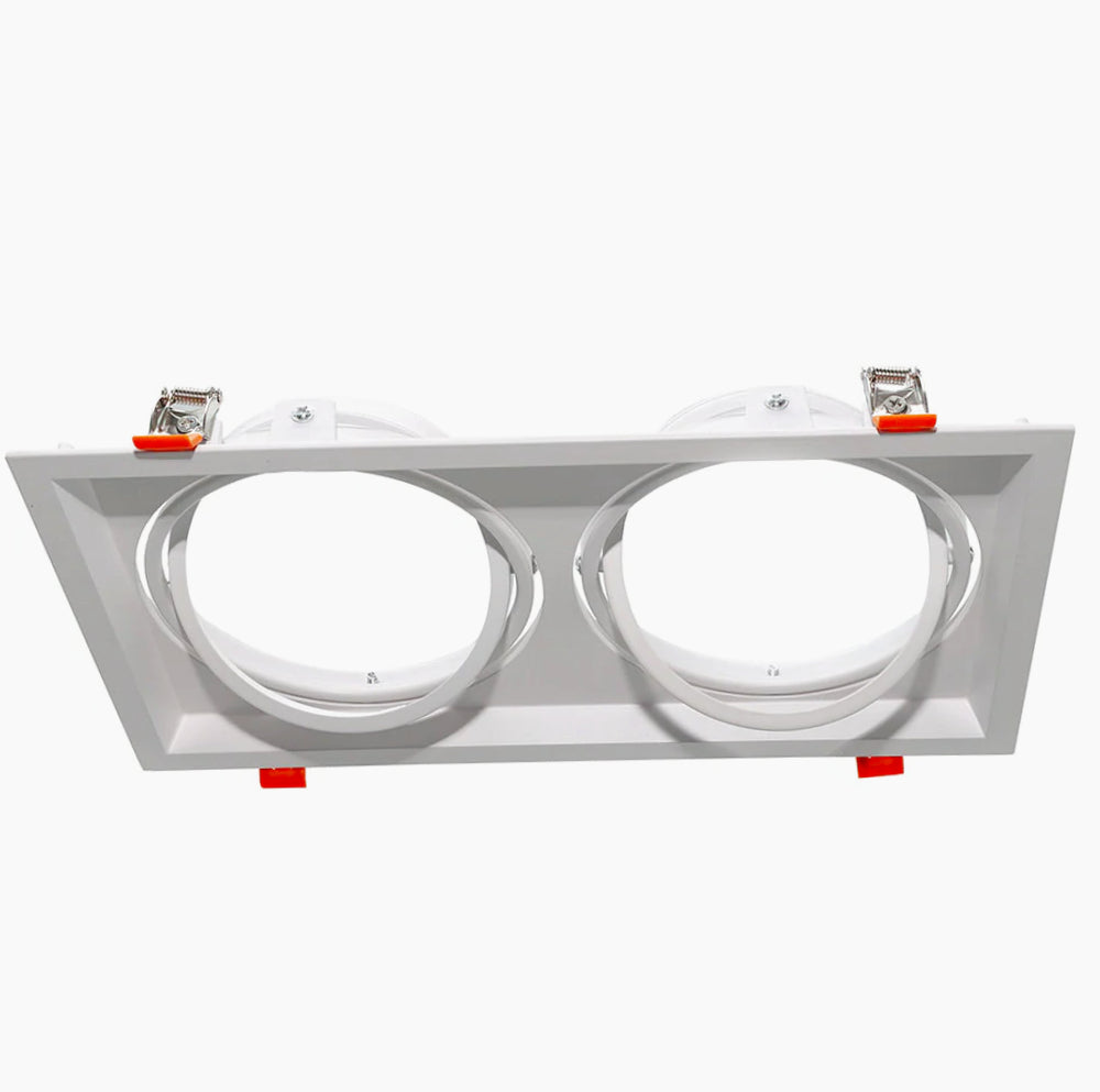 Portafaretto incasso – Orientabile per faretto AR111, disponibile in versioni con 1, 2 o 3 diffusori - ambraled