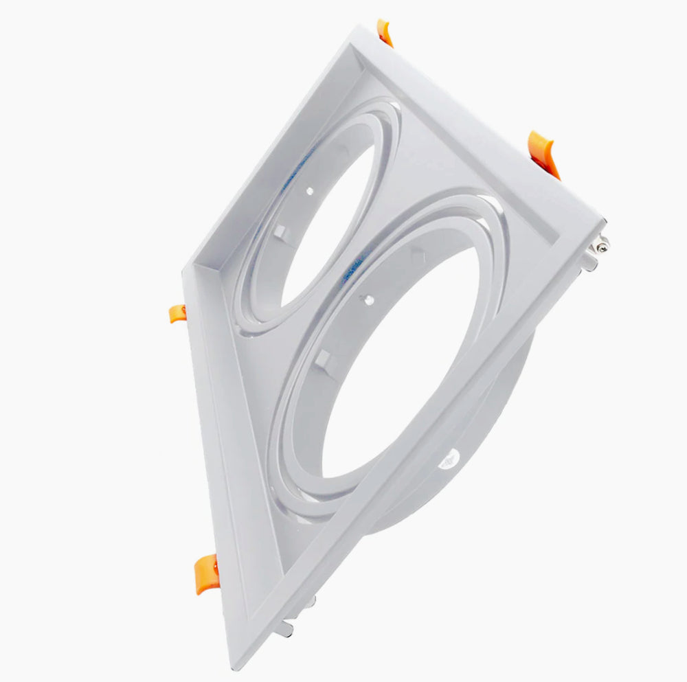 Portafaretto incasso – Orientabile per faretto AR111, disponibile in versioni con 1, 2 o 3 diffusori - ambraled