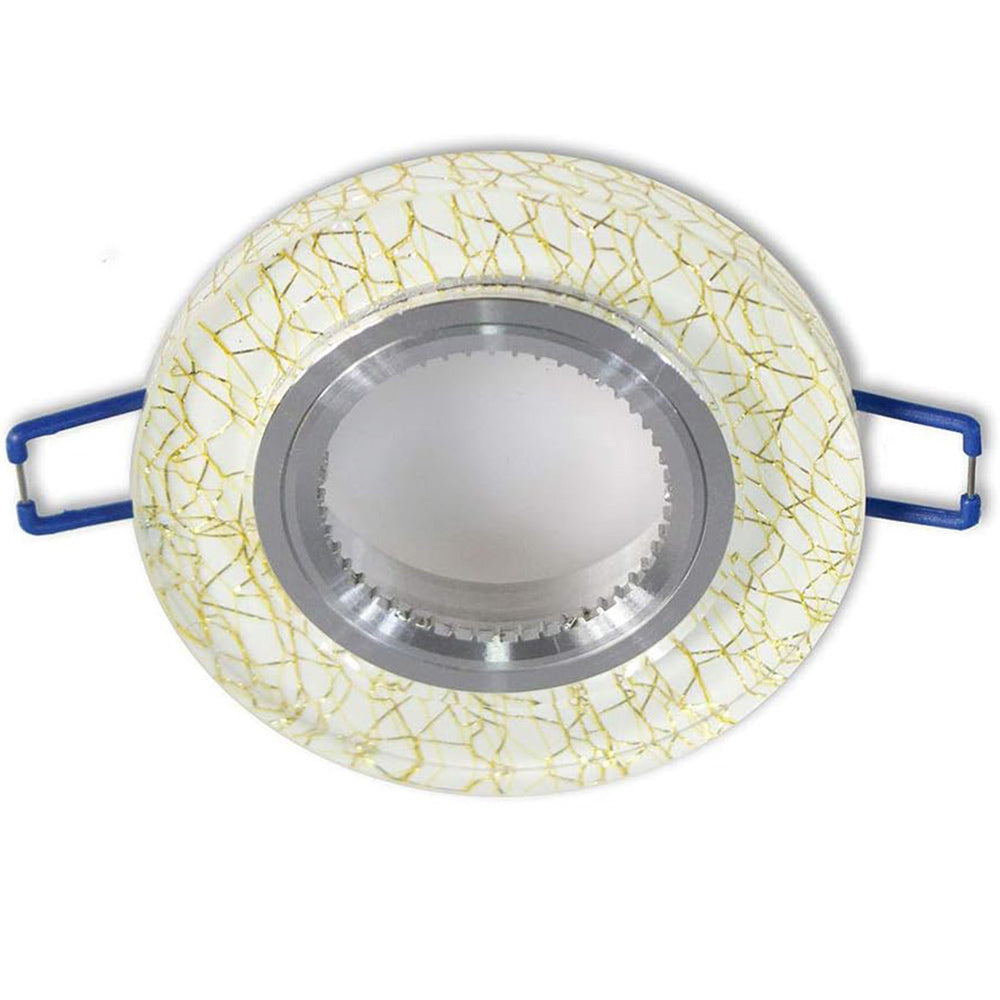 Portafaretto incasso rotondo in metallo oro/argento – Per faretti GU10 - ambraled