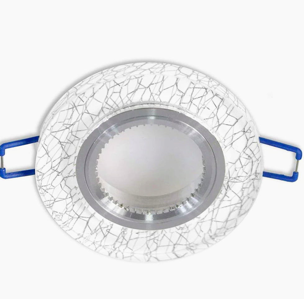 Portafaretto incasso rotondo in metallo oro/argento – Per faretti GU10 - ambraled