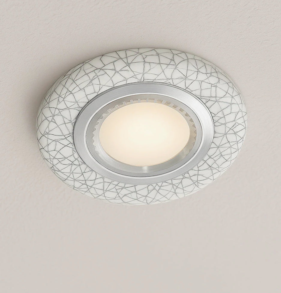 Portafaretto incasso rotondo in metallo oro/argento – Per faretti GU10 - ambraled