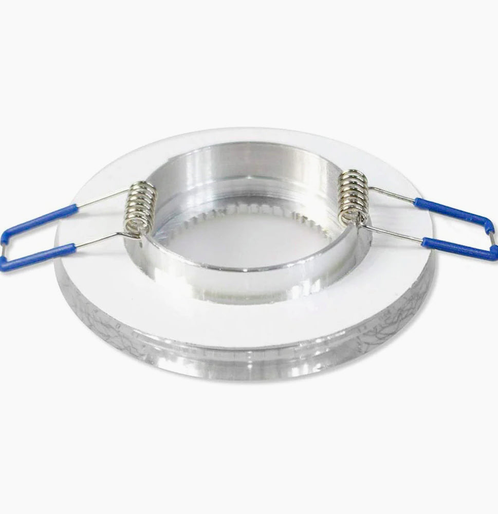 Portafaretto incasso rotondo in metallo oro/argento – Per faretti GU10 - ambraled