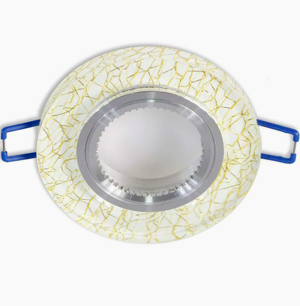 Portafaretto incasso rotondo in metallo oro/argento – Per faretti GU10 - ambraled