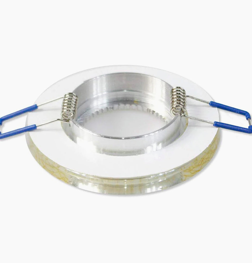 Portafaretto incasso rotondo in metallo oro/argento – Per faretti GU10 - ambraled