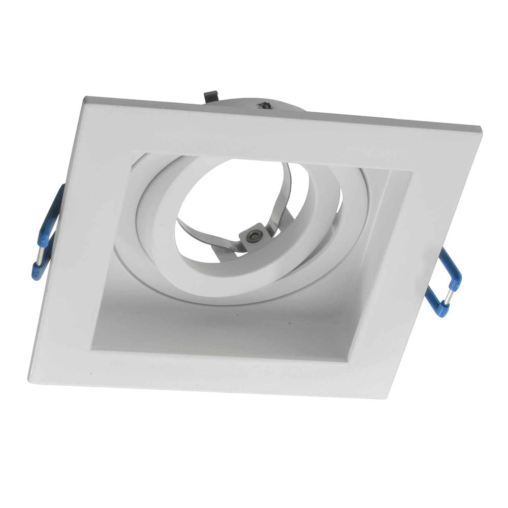 Incasso quadrato acciaio – orientabile bianco/nero per controsoffitto - ambraled