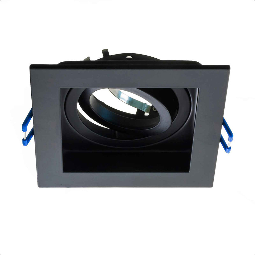 Incasso quadrato acciaio – orientabile bianco/nero per controsoffitto - ambraled