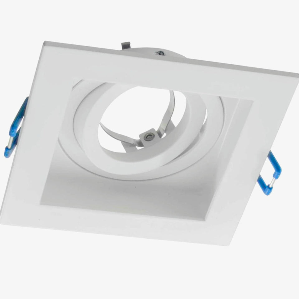 Incasso quadrato acciaio – orientabile bianco/nero per controsoffitto - ambraled